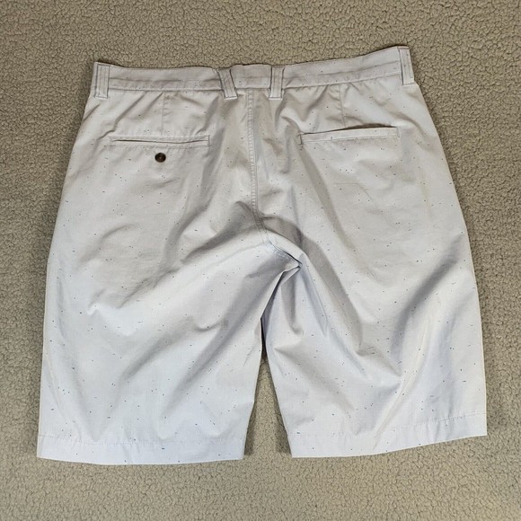 S Travis Mathew Golf Shorts Blue Speckle Flat Poly Cotton Spandex Mens‎ Size 36 - Picture 3 of 6